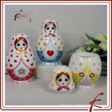 funny russian doll ceramic canister for home